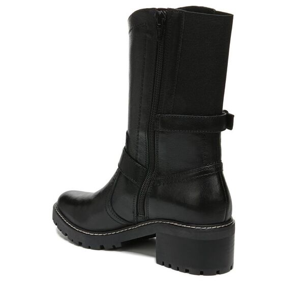 NATURALIZER TALON WOMENS LEATHER MOTORCYCLE MID-CALF BOOTS - Picture 11 of 12